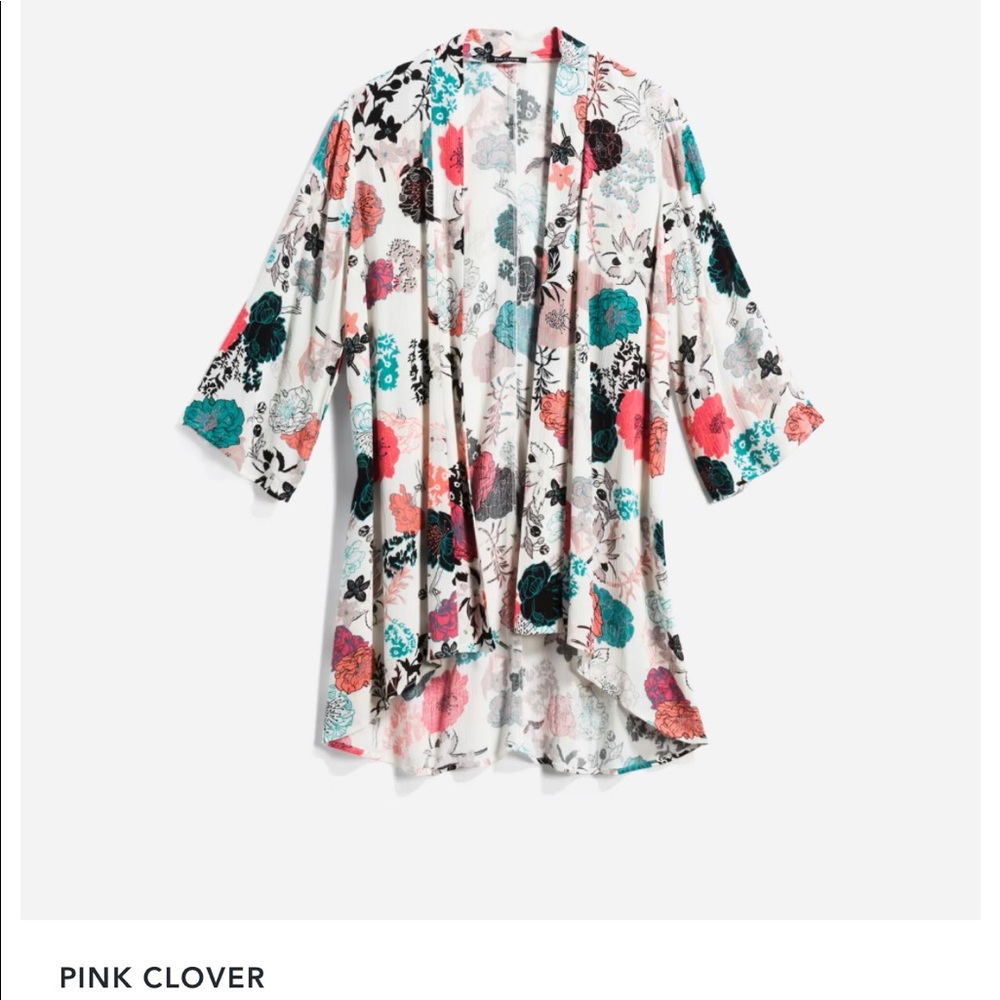 Pink Clover Maples Open Front Woven